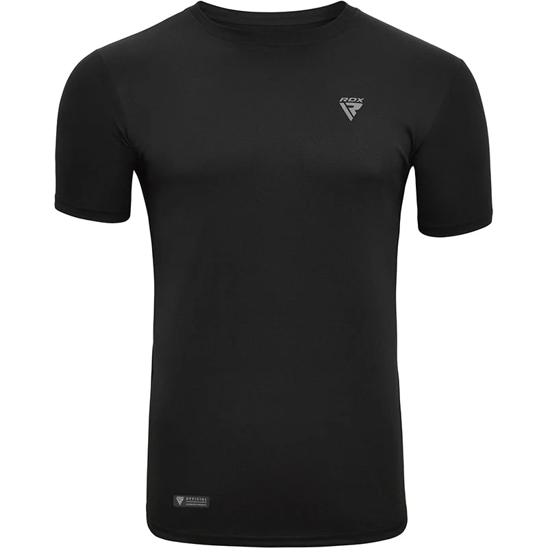 CRL-T15BF-1.webp RDX T2 Black Gym T-Shirt - Sweat-Wicking Performance Training Top