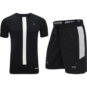 RDX T15 Nero Black T-Shirt & Shorts Set - Training Outfit for Men