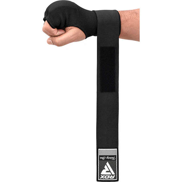 black-hoisery-inner-step_6_640x_crop_center.webp RDX IS Gel Padded Inner Gloves Hook & Loop Wrist Strap for Knuckle Protection OEKO-TEX® Standard 100 certified - Image 3