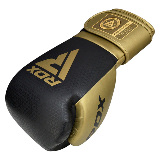 golden-tri-lira2-boxing-gloves_3_640x_crop_center-2.webp RDX L2 Mark Pro Sparring Boxing Gloves Hook and loop Black / Golden - Image 6