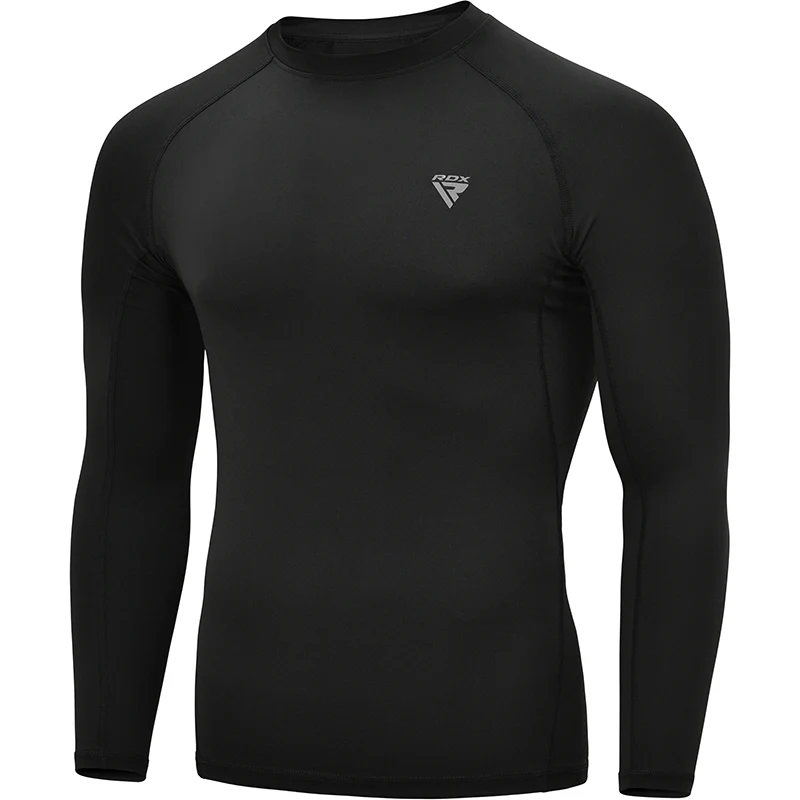 rdx_t15_long_sleeve_black_rash_guard_1_960x_crop_center.webp RDX T15 Long Sleeve Rash Guard Black - Compression Training Top